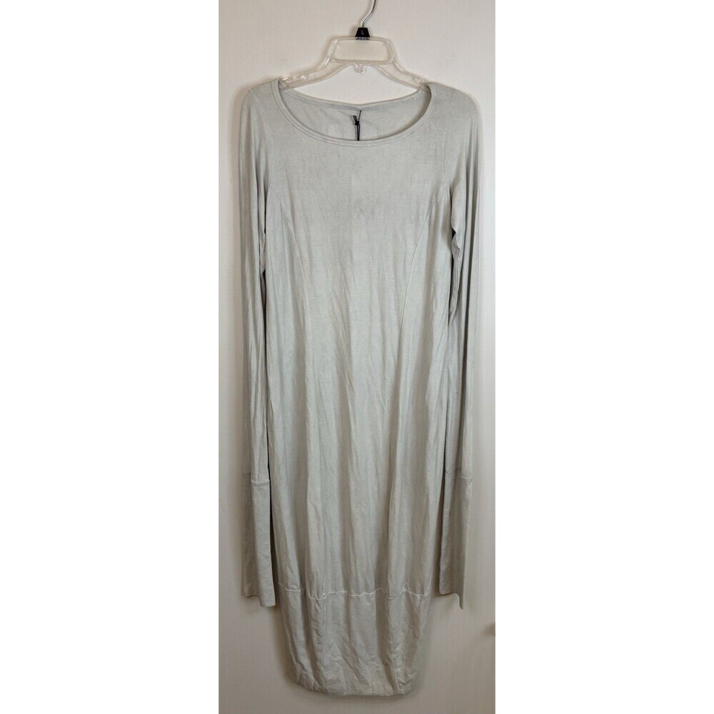 RUNDHOLZ Dip Birch Long Sleeve Midi Dress Women Medium Oversize Artsy Minimalist